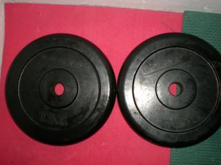 ✅ 2 DISCOS DE 10KG DE 28MM CAUCHO DOMYOS
