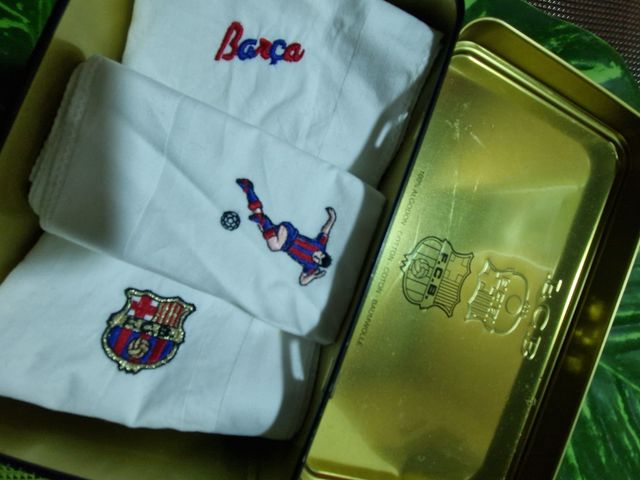 Caja de metal pañuelos Guasch del Barça