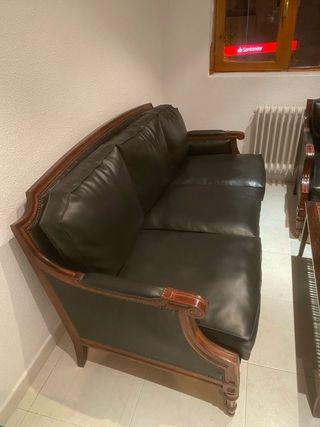 Conjunto sofas cuero