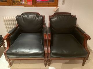 Conjunto sofas cuero