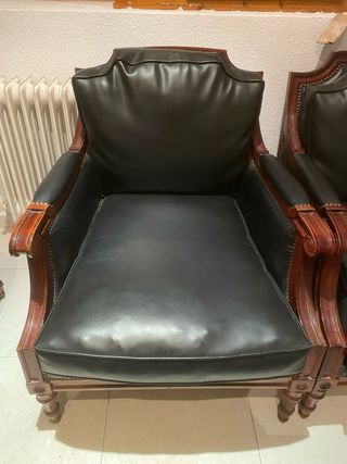 Conjunto sofas cuero