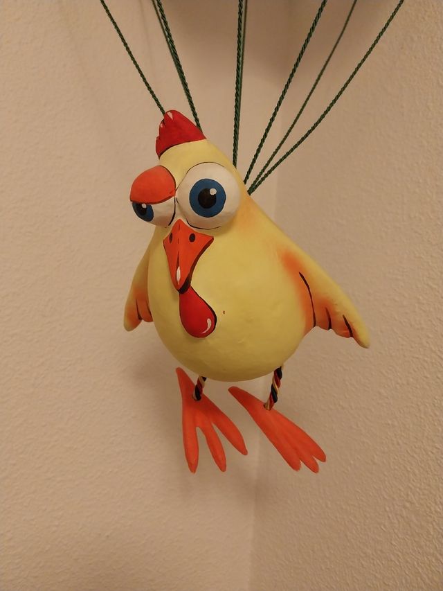 Lampara Pollo en Paracaidas