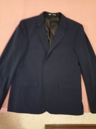 Chaqueta de traje azul marino hombre.