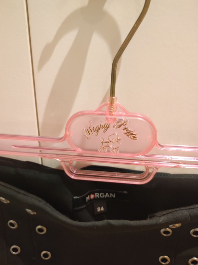 Falda plisada negra Morgan