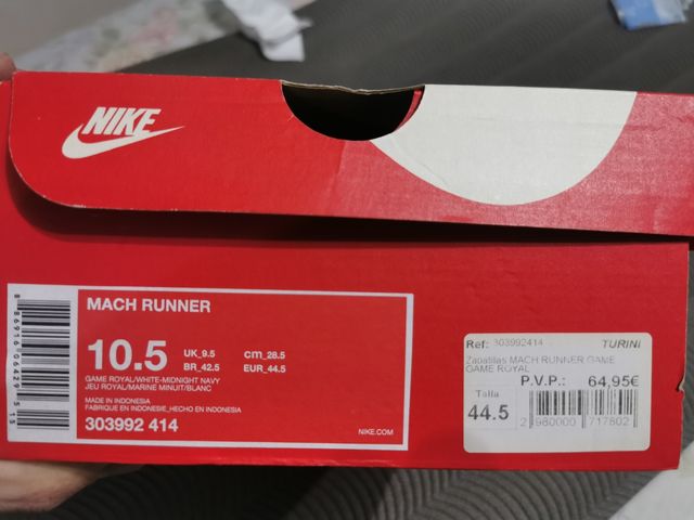 Zapatillas Nike mach runner n° 44,5