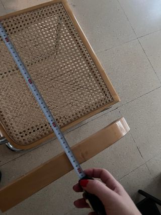 Sillas ratan, madera y acero