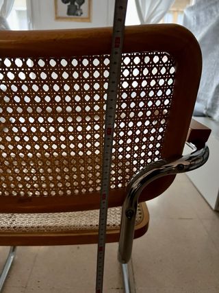 Sillas ratan, madera y acero