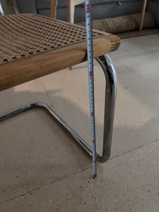 Sillas ratan, madera y acero