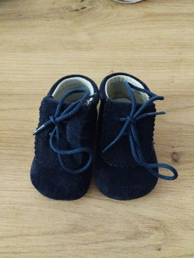 Zapatos de bebé terciopelo azul