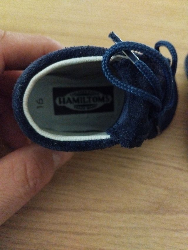 Zapatos de bebé terciopelo azul