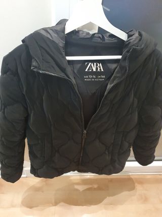 Chaqueta cazadora negra Zara niña 12-13 