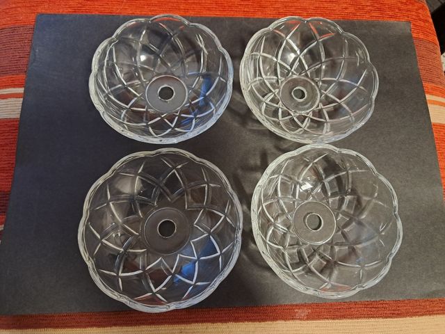 Platillo cristal tallado lámpara