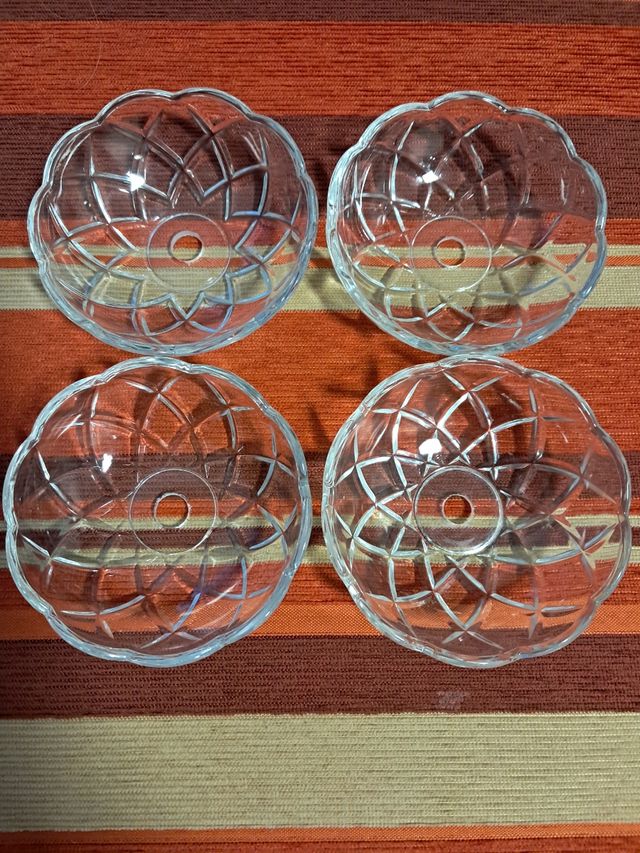 Platillo cristal tallado lámpara