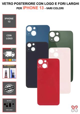 VETRO DI RICAMBIO PER IPHONE 8-15 VARI COLORI