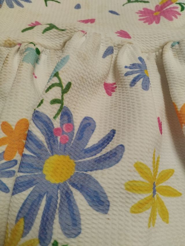 Vestido niña de Sfera blanco con flores