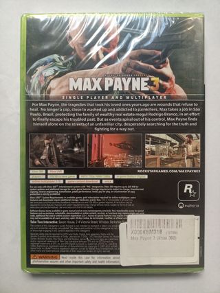 Max Payne 3 Xbox 360 / One/ Series X y S