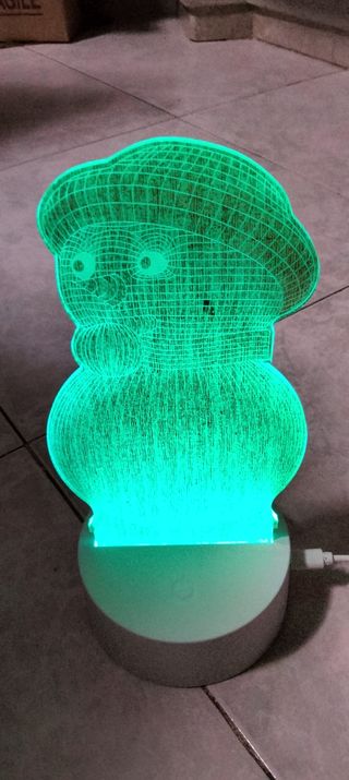 Lampada 3Dbatteria e usb