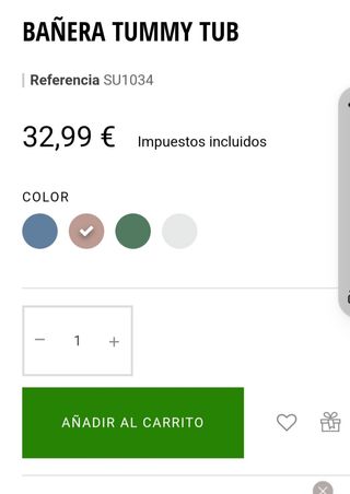 bañera bebé Tummy tub..