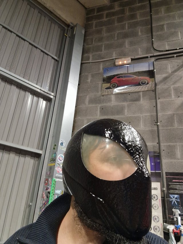 Mascara spiderman black suit