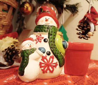 Porta piantina di Natale in ceramica