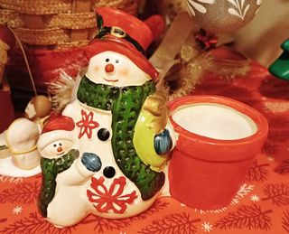 Porta piantina di Natale in ceramica