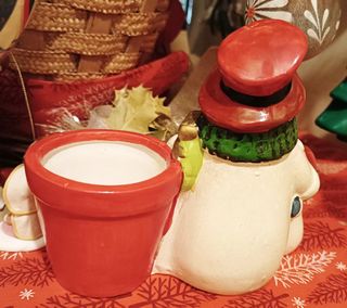 Porta piantina di Natale in ceramica