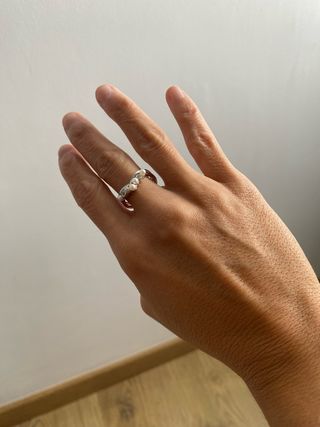 Anillo MAJORICA plata Arabesque con pe