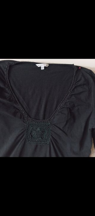 Camiseta mujer escote grande a pico, muy original