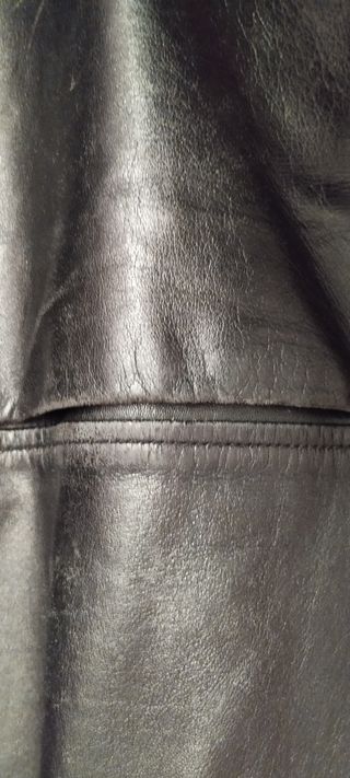 Chaqueta de cuero negro para hombre