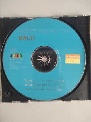 Albert Schweitzer Suona Bach. Organo Vol. 1 - CD
