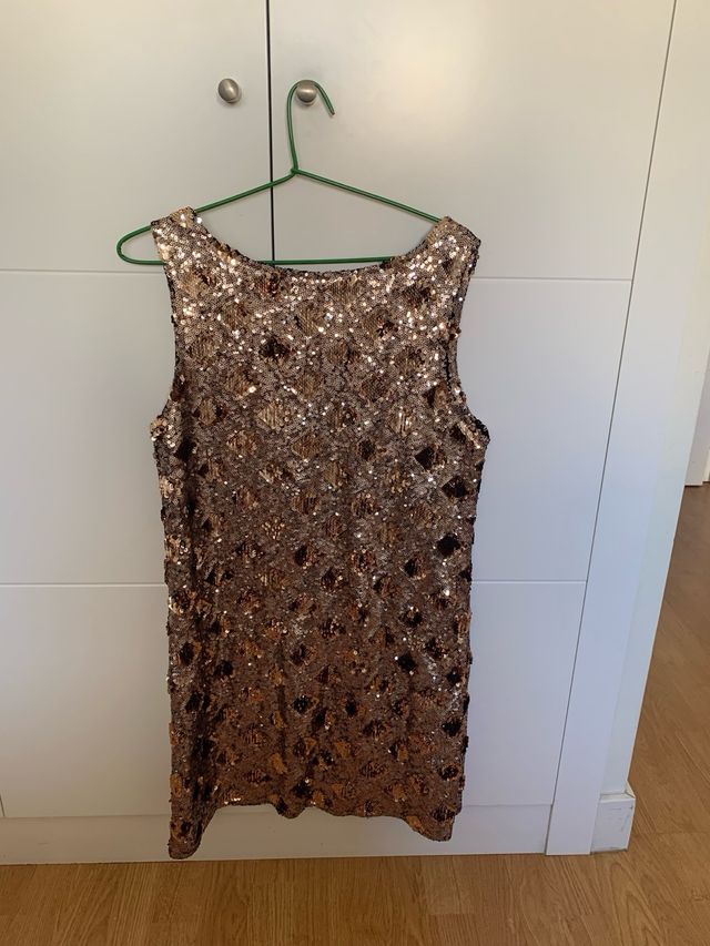 vestido lentejuelas zara