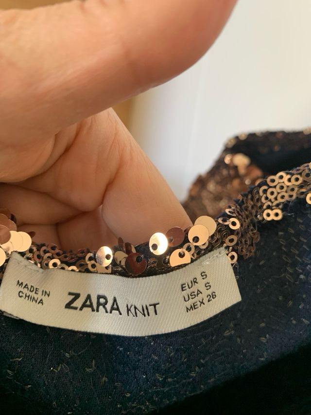 vestido lentejuelas zara