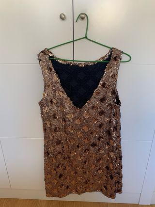 vestido lentejuelas zara