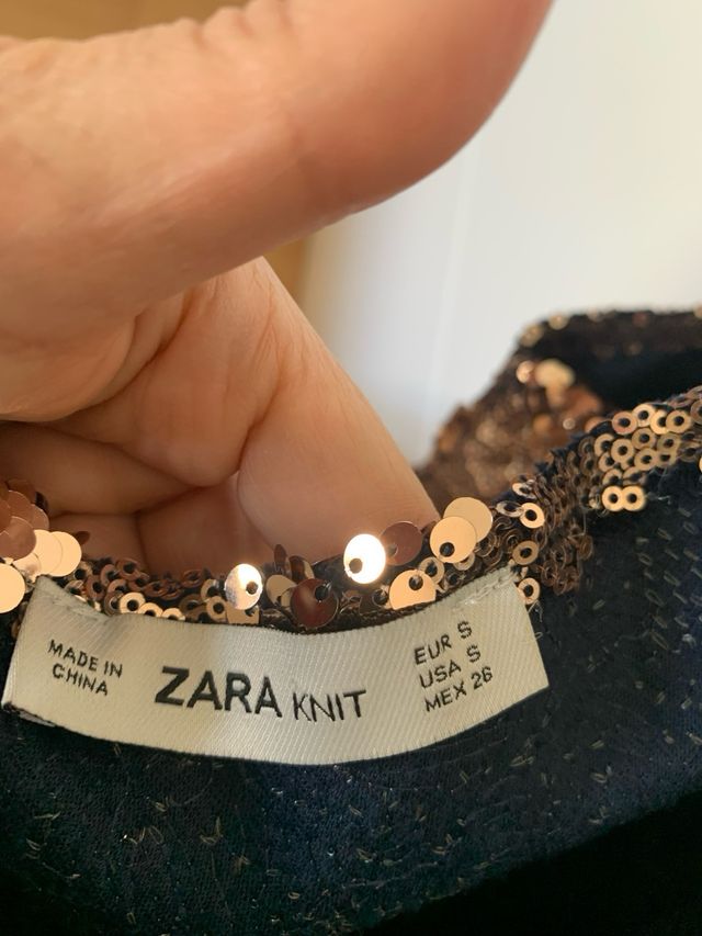 vestido lentejuelas zara