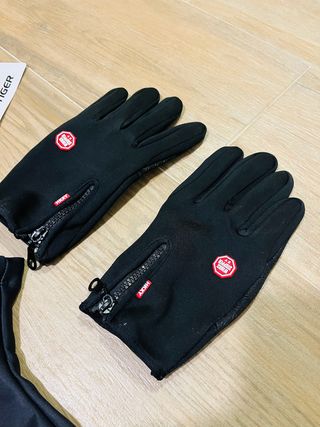 Lote guantes y botines ciclismo