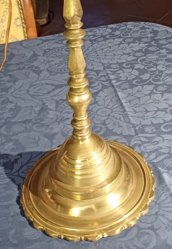 Base lampada in ottone '800 inglese