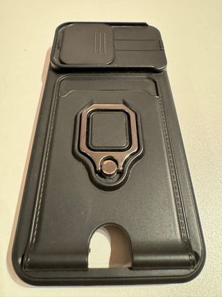 Funda iPhone 15 Pro con tarjetero y anillo