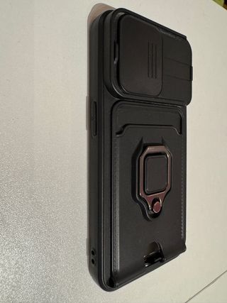 Funda iPhone 15 Pro con tarjetero y anillo