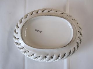Cestino centrotavola vintage in porcellana svuota