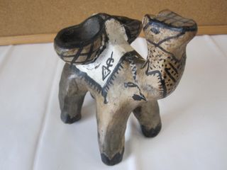 Statuetta statua in argilla tribale vintage arte