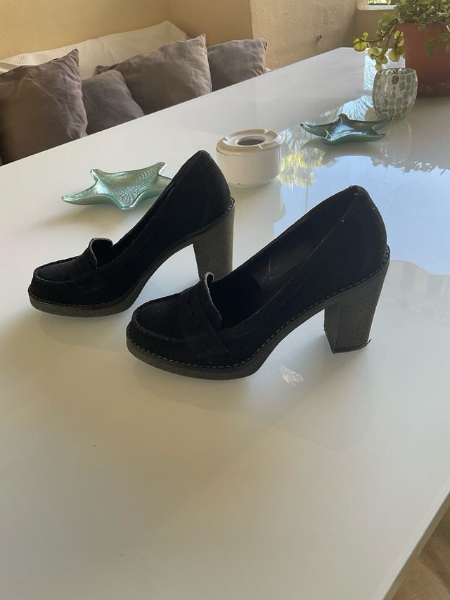 Zapatos tacon goma
