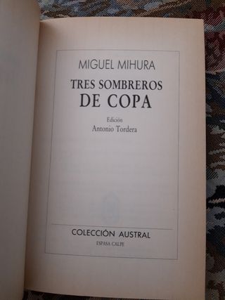 Tres Sombreros De Copa (Nueva Austral Series, Vol 63) (Spanish Edition)