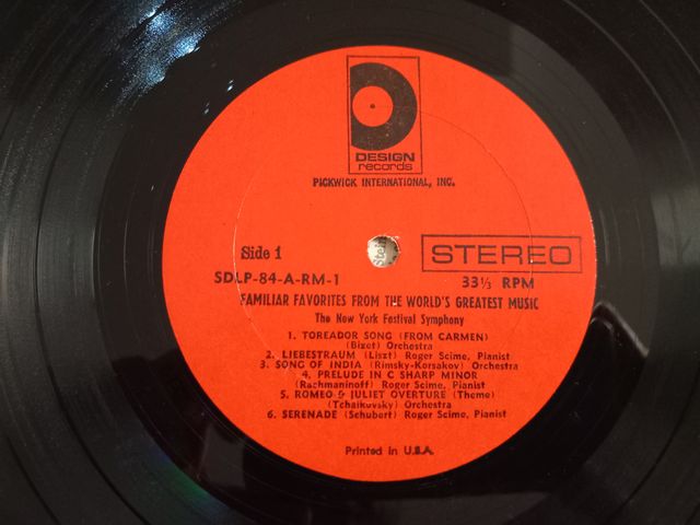 Disco vinilo antiguo clasica años 60