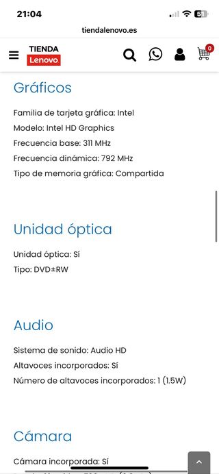 Ordenador portátil LENOVO