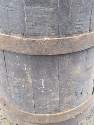 Mastello antico in legno ferro vaso vintage secchi