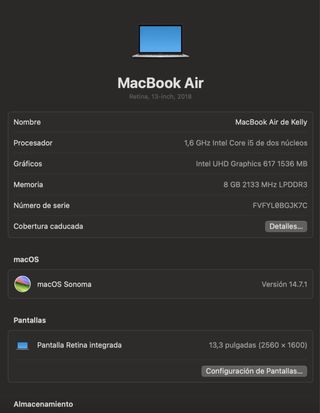 Ordenador portatil Mac