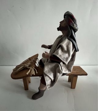 Figura belén antigua artesanía Serrano