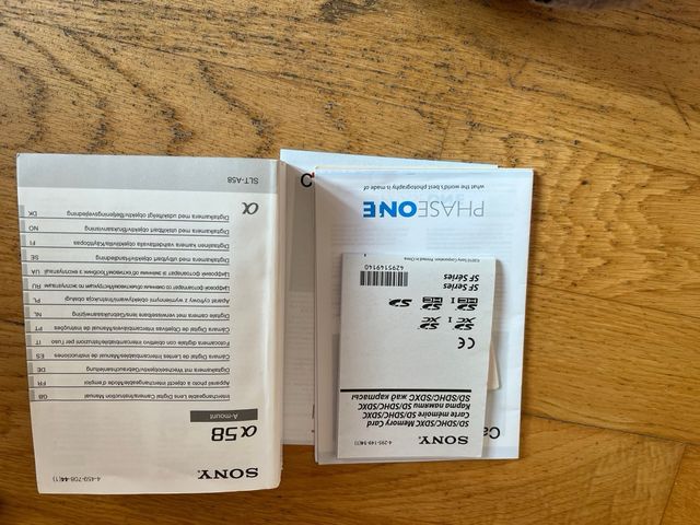 Cámara de fotos sony alfa 58