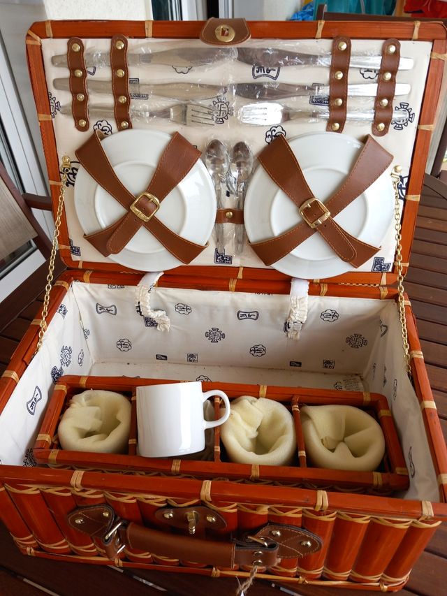 Cesta picnic bambú
