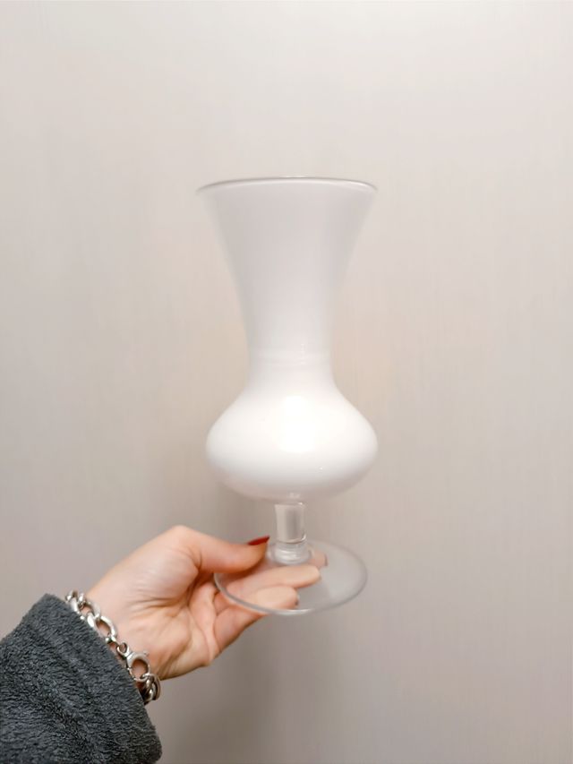 Vaso a calice anni 70 vetro di Murano